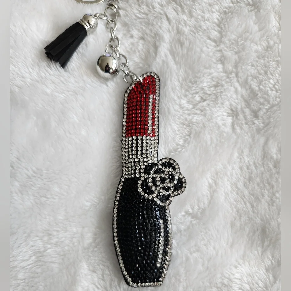 Lipstick Makeup Keychain Bag Charm